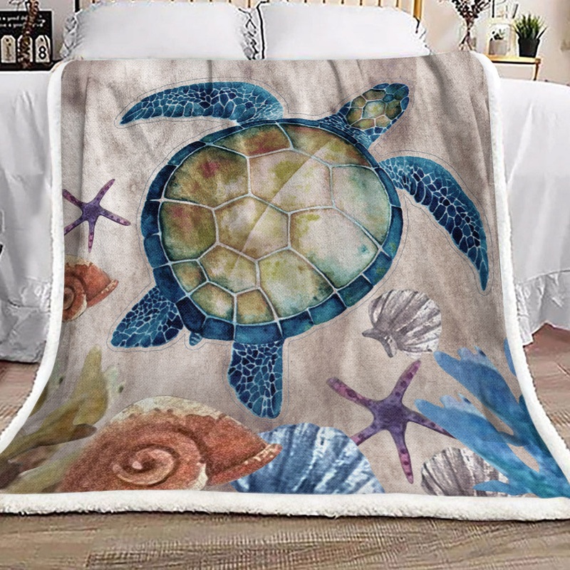 Turtle BL1909130F Sherpa Fleece Blanket