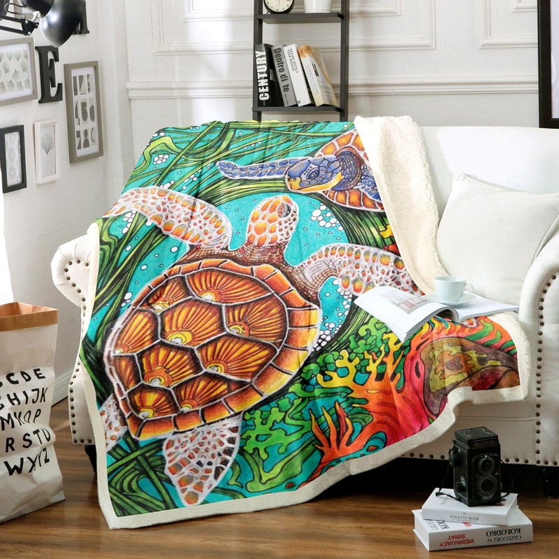 Turtle HM1710141TT Sherpa Fleece Blanket