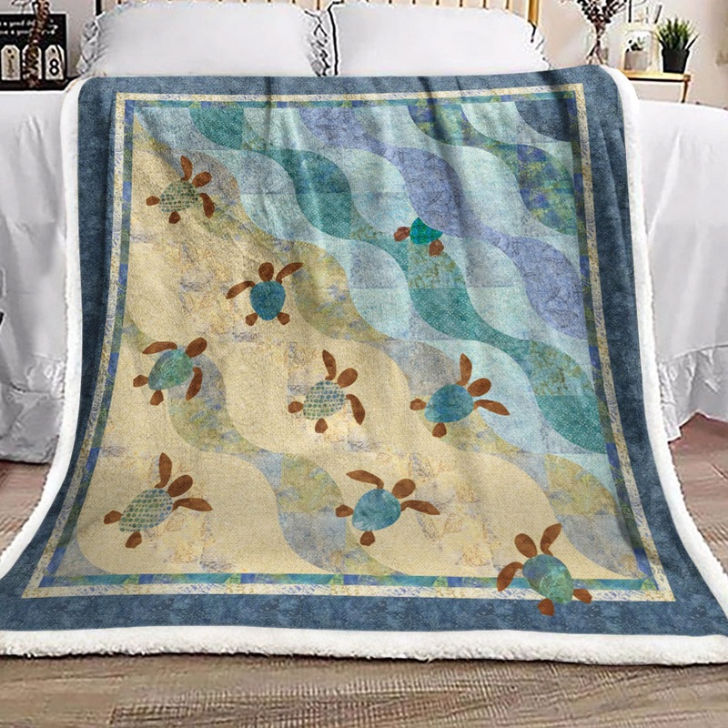 Turtle VD0411244F Sherpa Fleece Blanket