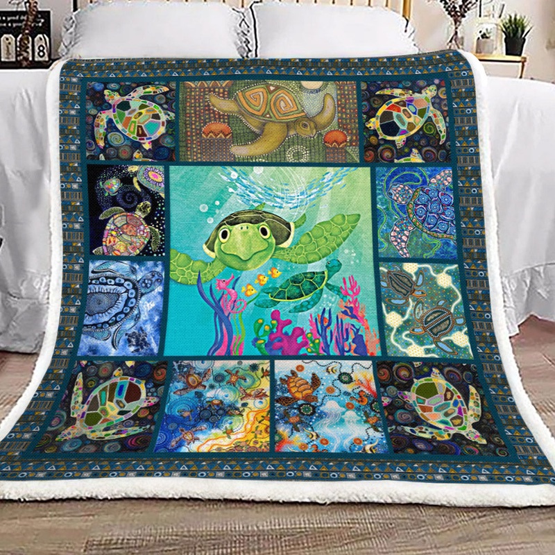 Turtle YH25100052F Sherpa Fleece Blanket