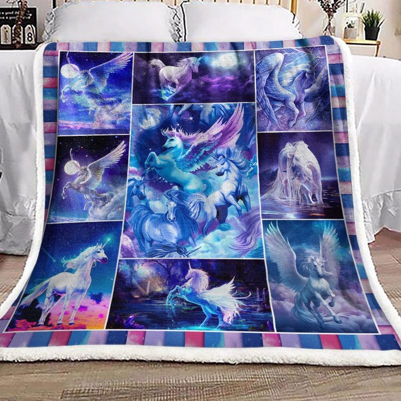 Unicorn BT1010327F Sherpa Fleece Blanket