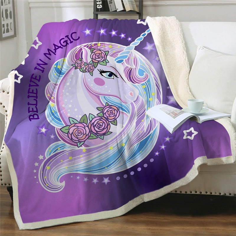 Unicorn CLP2810140TT Sherpa Fleece Blanket
