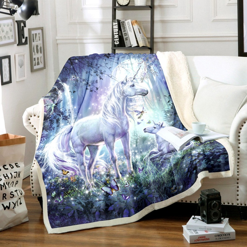 Unicorn TL1411202TT Sherpa Fleece Blanket