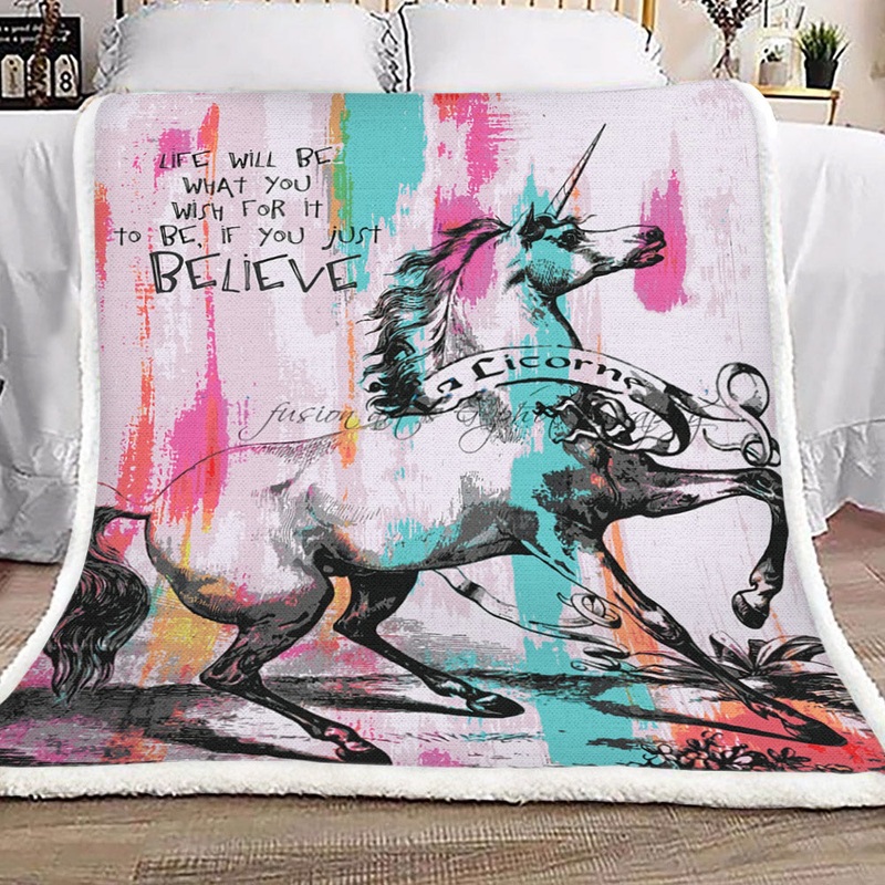 Unicorn TN2709112TT Sherpa Fleece Blanket