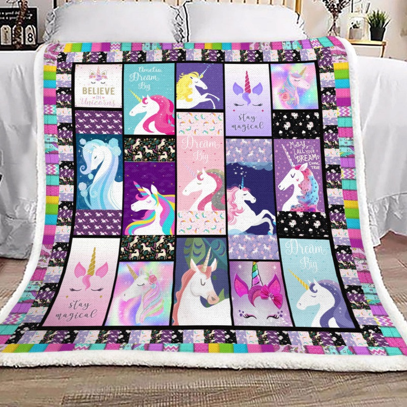 Unicorn YH25100034F Sherpa Fleece Blanket