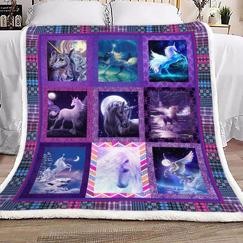 Unicorn YH25100036F Sherpa Fleece Blanket
