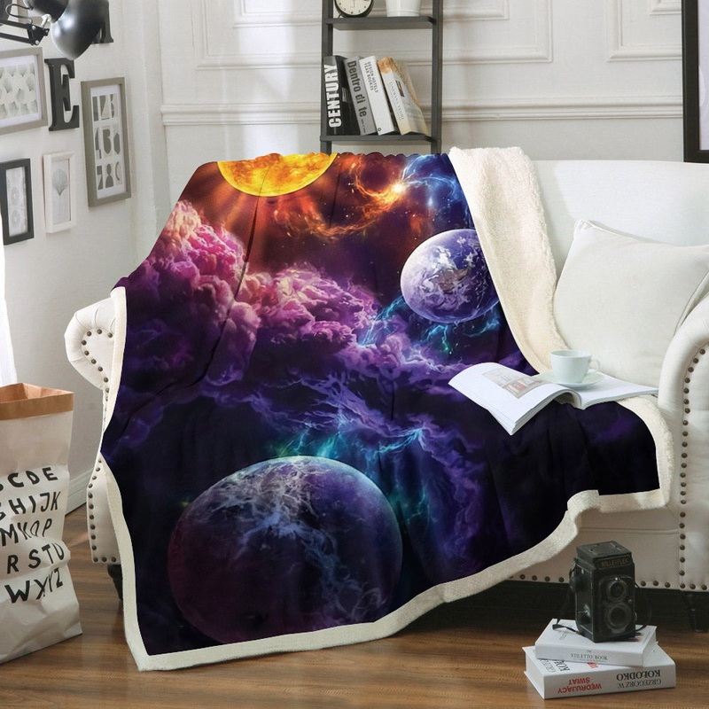 Universe DD1809123F Sherpa Fleece Blanket