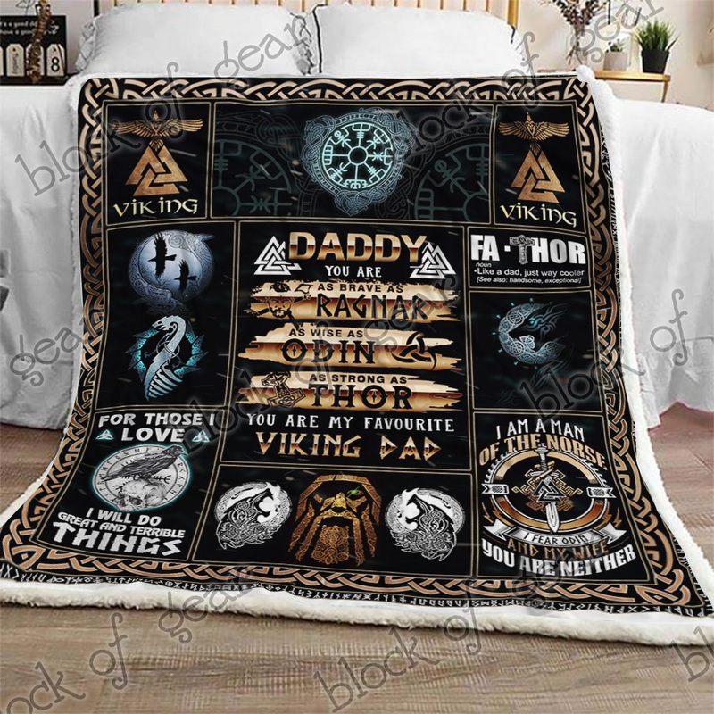 Viking Dad CL301347MDF Sherpa Fleece Blanket