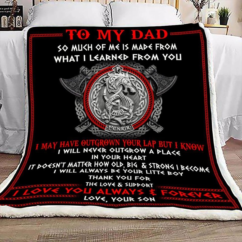 Viking To My Dad CLM1111167S Sherpa Fleece Blanket