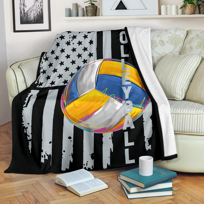 Volleyball Flag CLM2709127S Sherpa Fleece Blanket