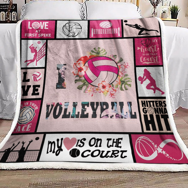 Volleyball VD3112223F Sherpa Fleece Blanket