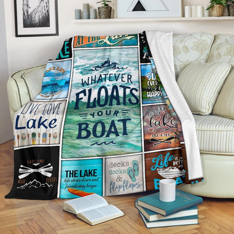 Whatever Floats Your Boat CLH0611046F Sherpa Fleece Blanket