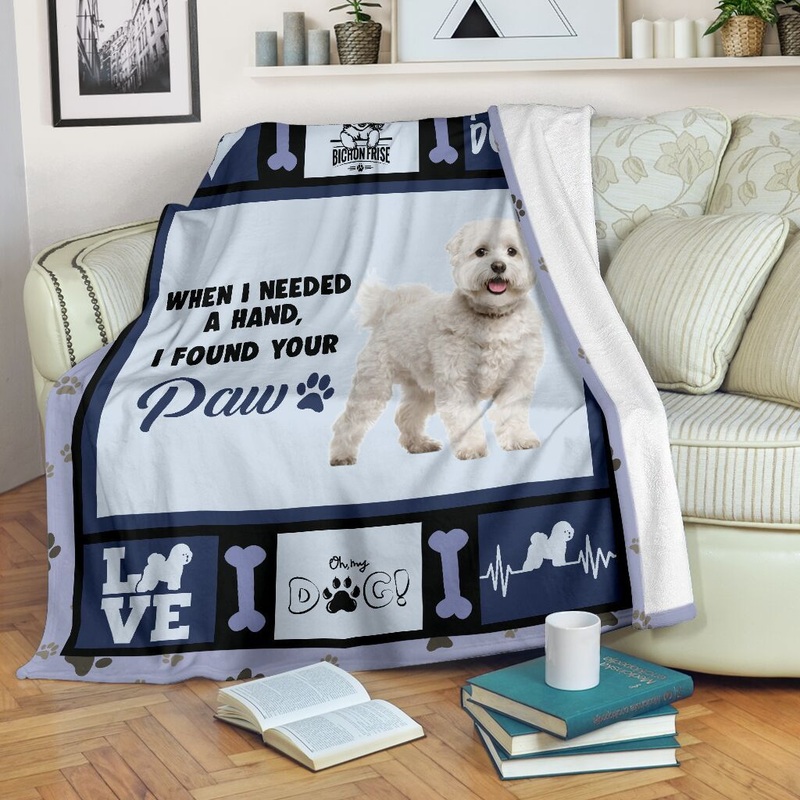 When I Needs A Hand Bichon Frise CLM02121558S Sherpa Fleece Blanket