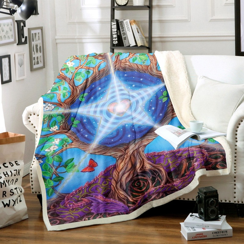 Wicca Pentacle HM1910213TT Sherpa Fleece Blanket