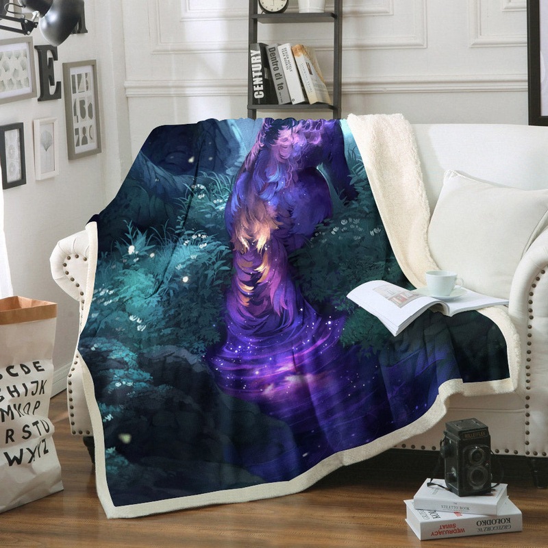 Wolf DD1809125F Sherpa Fleece Blanket