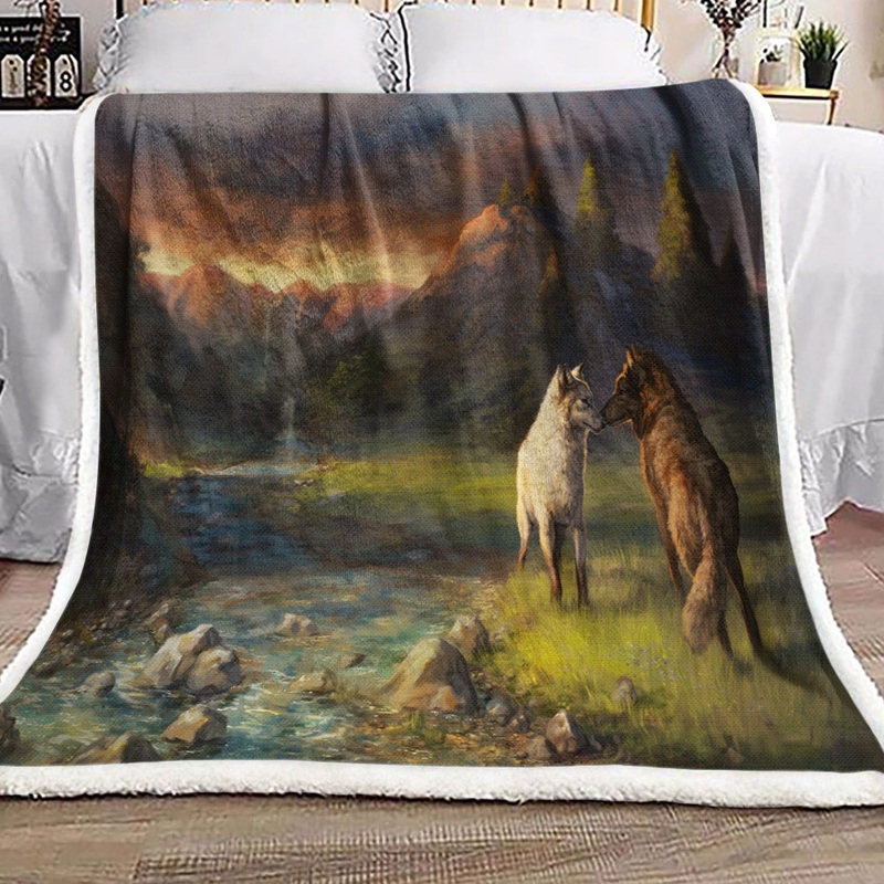 Wolf Lover NT0301206F Sherpa Fleece Blanket