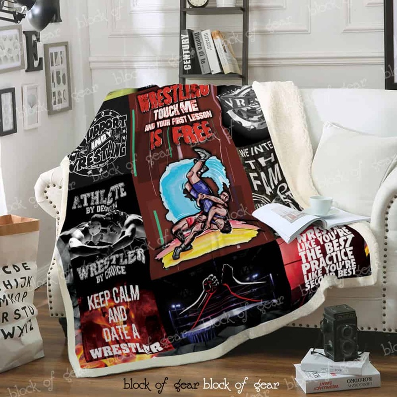 Wrestling CL04100252F Sherpa Fleece Blanket