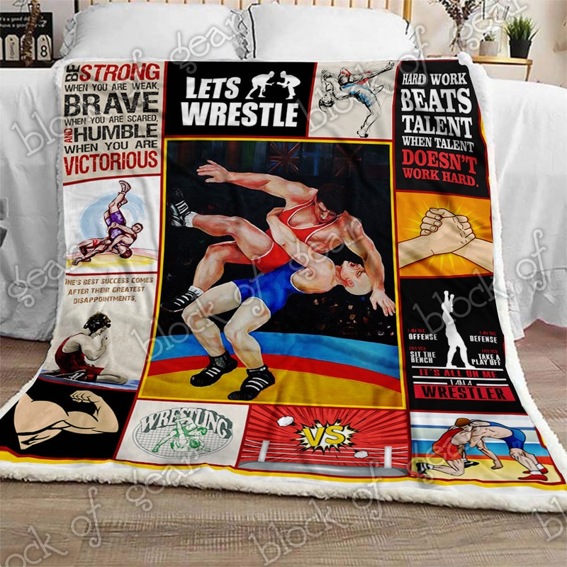 Wrestling Is My Passion CL1909214MDF Sherpa Fleece Blanket