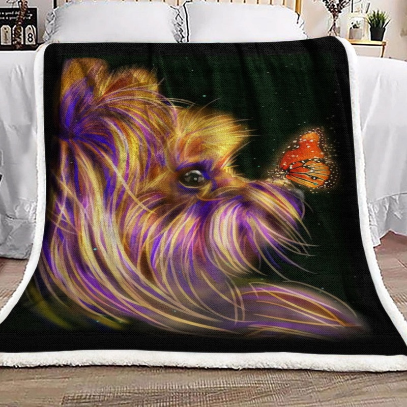 Yokie Butterfly HN2011067F Sherpa Fleece Blanket