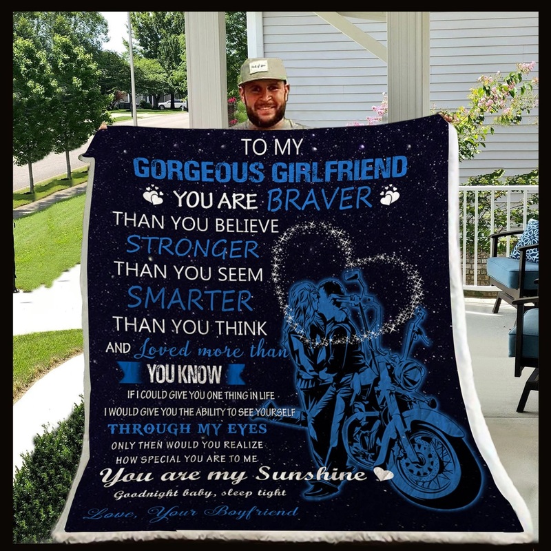 Biker To My Gorgeous Girlfriend CLM2410031S Sherpa Fleece Blanket