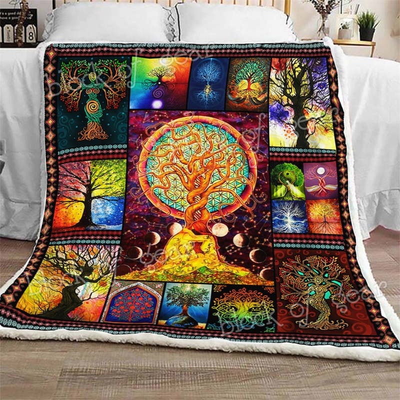 Tree Of Life CL2109156MD Sherpa Fleece Blanket