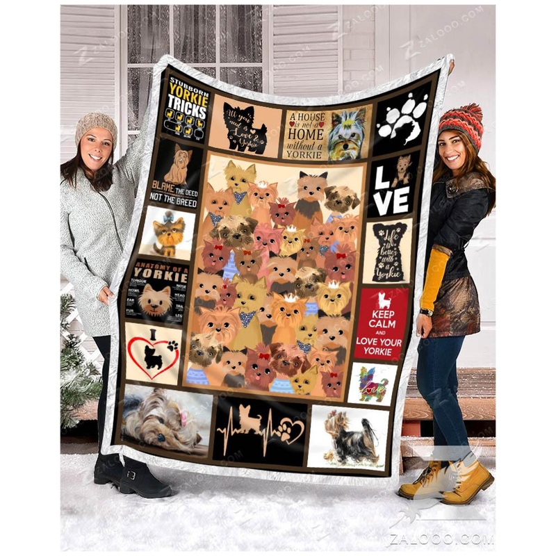 Yorkie CL02111776MDF Sherpa Fleece Blanket