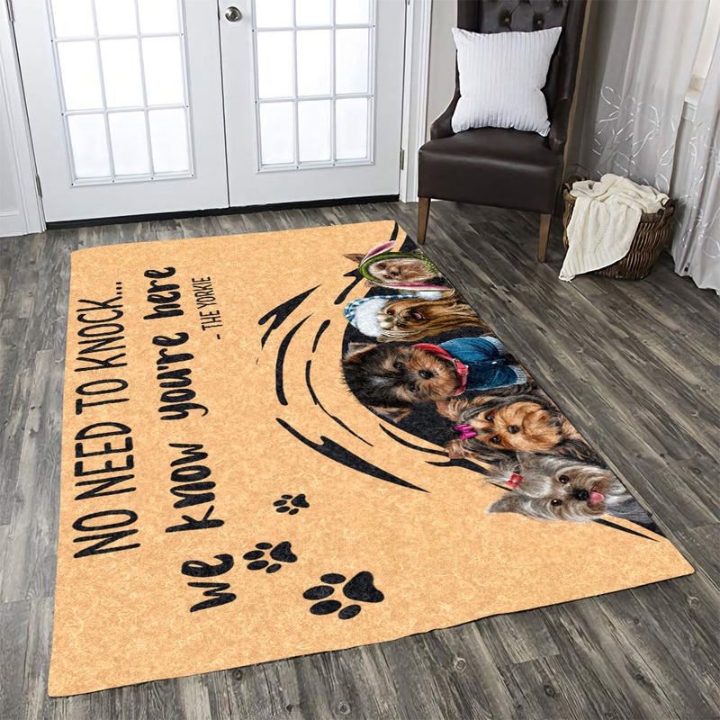 Yorkie No Need To Knock CLA1910093R Rug