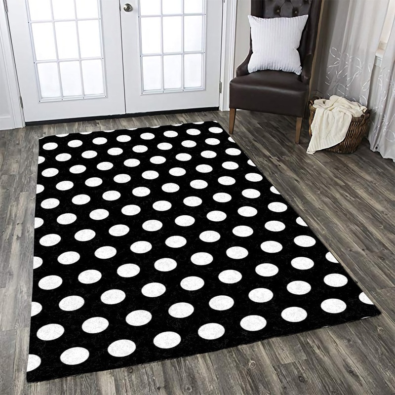 Polka Dot Black White CLA15100964R Rug