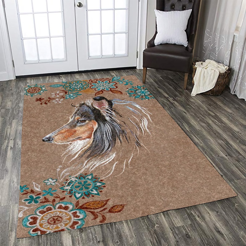 Rough Collie Dog HM270752 Rug