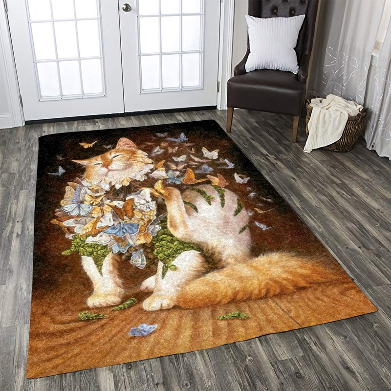 Cat Butterfly HM0110017M Rug
