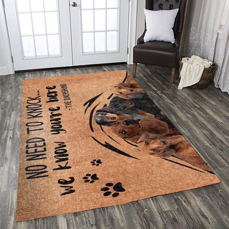 Dachshund No Need To Knock CLA1910091R Rug