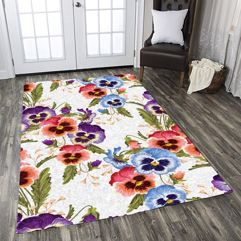 Pansy Pattern Print Design CLA1910631R Rug