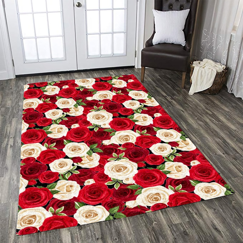 Rose Pattern Print Design CLA1910749R Rug