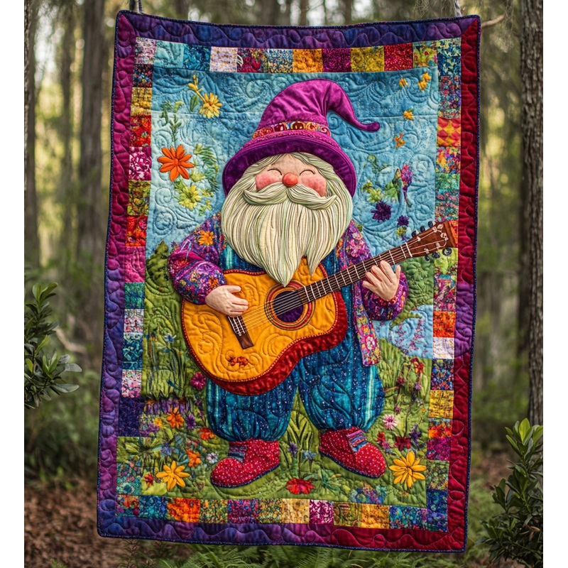 Gnome Guitarist DAI241224335 Quilt Blanket