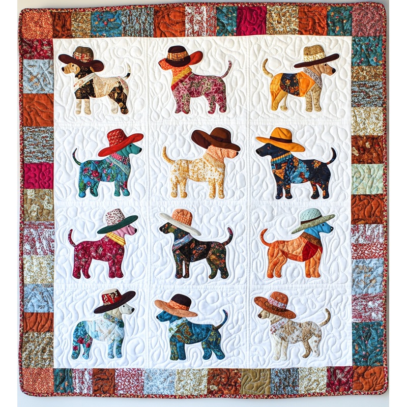 Cowboy Dog DAI241224367 Quilt Blanket