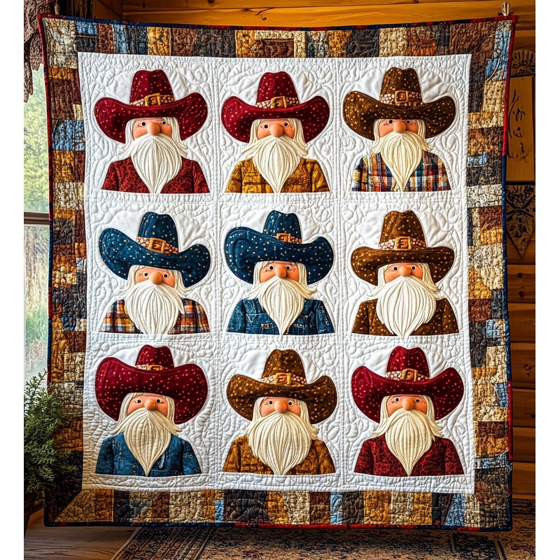 Cowboy Gnome DAI241224372 Quilt Blanket