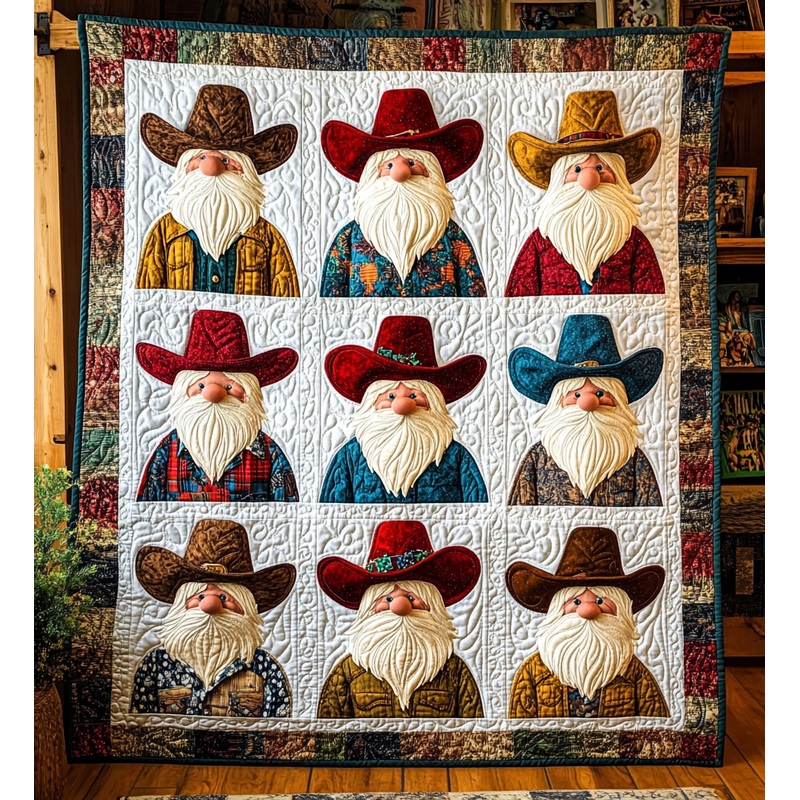 Cowboy Gnome DAI241224374 Quilt Blanket
