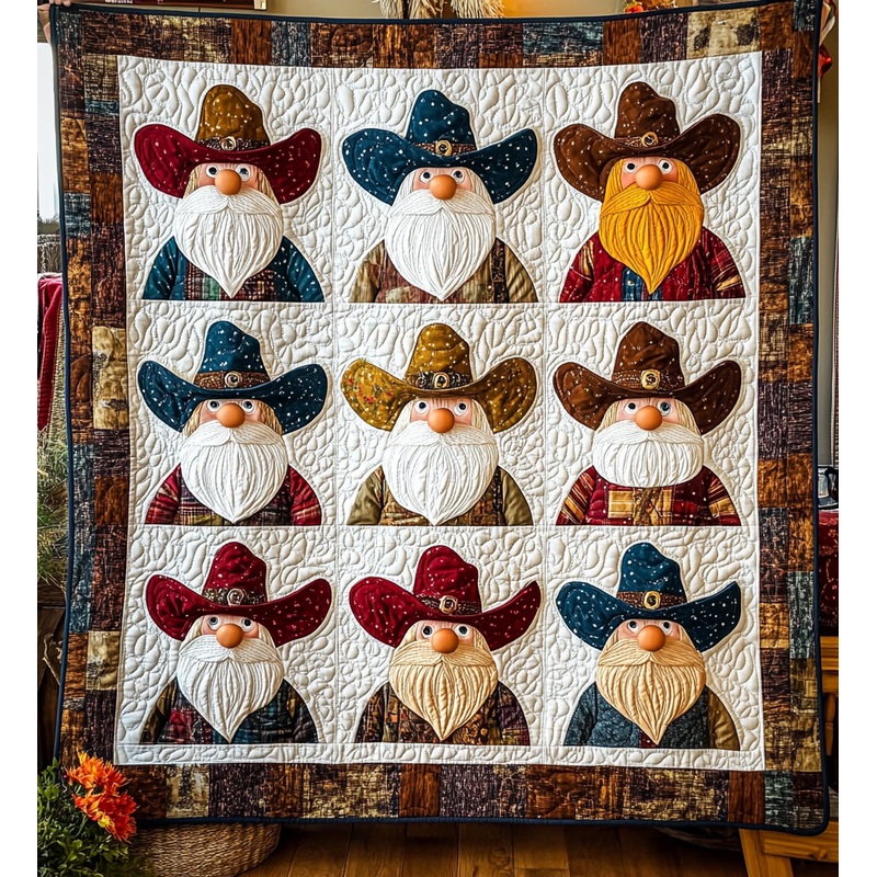 Cowboy Gnome DAI241224375 Quilt Blanket