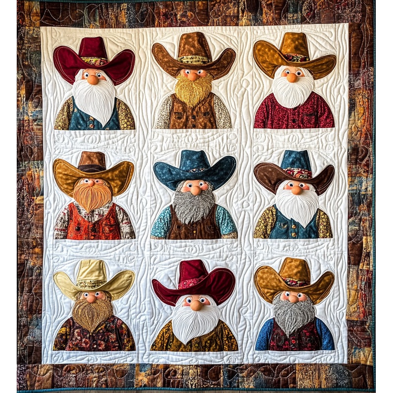 Cowboy Gnome DAI241224377 Quilt Blanket