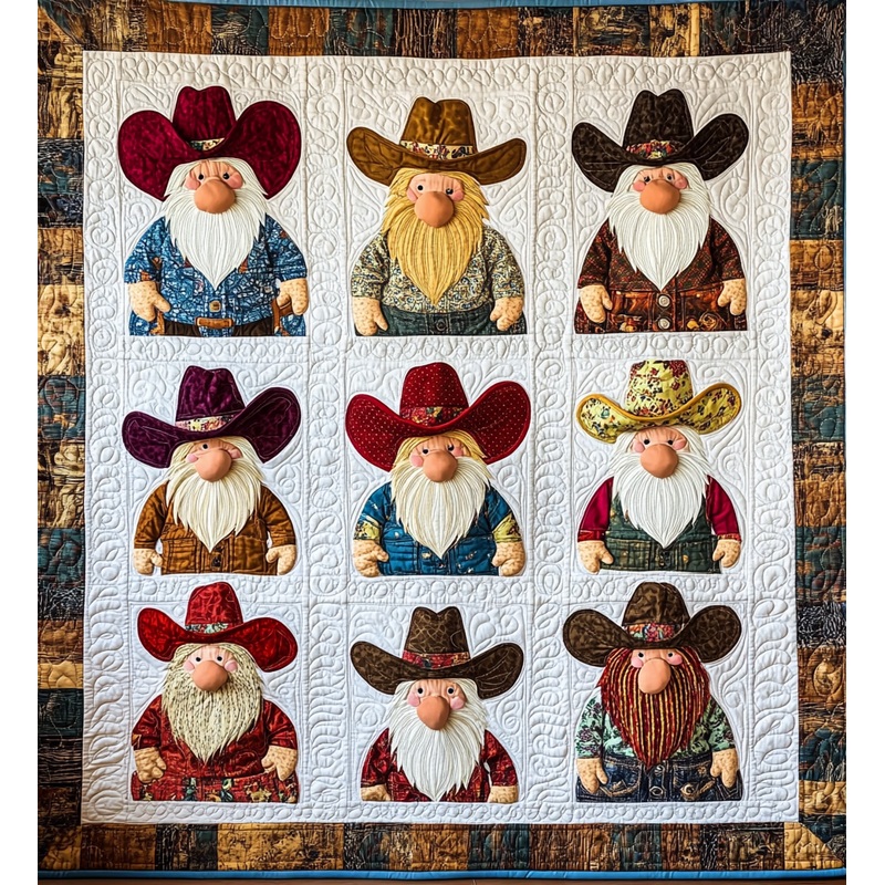 Cowboy Gnome DAI241224378 Quilt Blanket