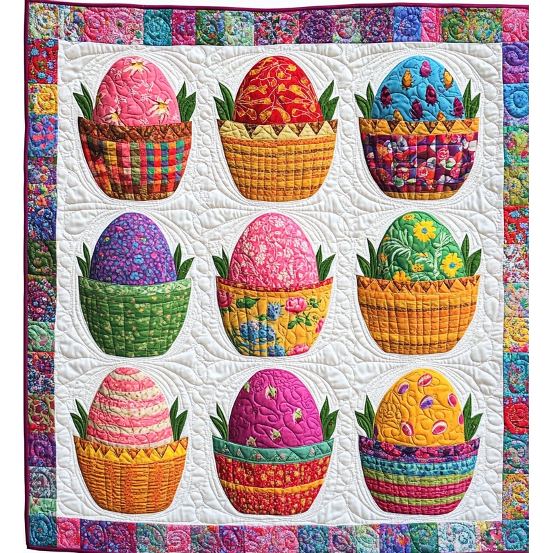 Easter Egg DAI241224439 Quilt Blanket