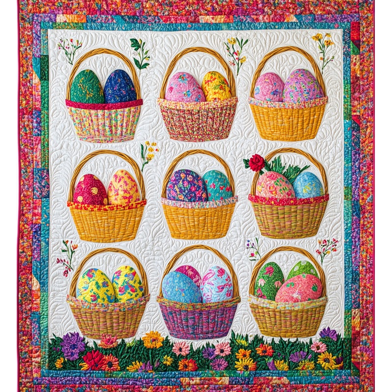 Easter Egg DAI241224440 Quilt Blanket