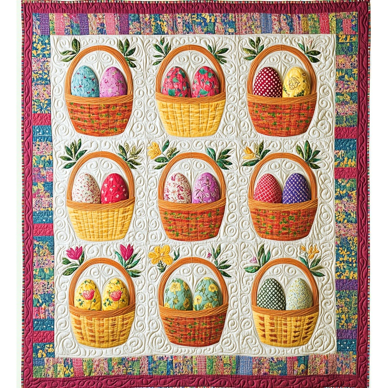 Easter Egg DAI241224441 Quilt Blanket