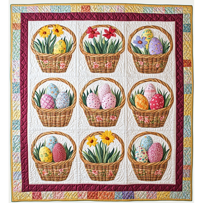 Easter Egg DAI241224442 Quilt Blanket