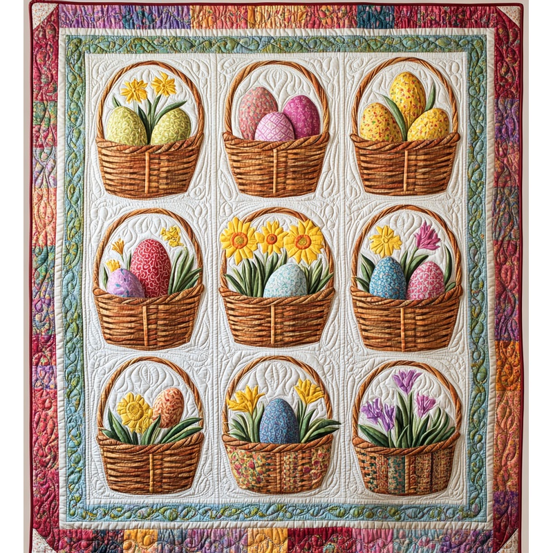 Easter Egg DAI241224443 Quilt Blanket
