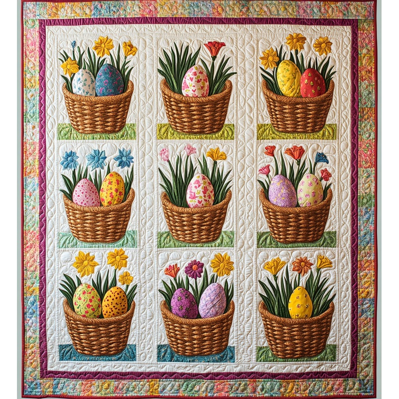 Easter Egg DAI241224444 Quilt Blanket