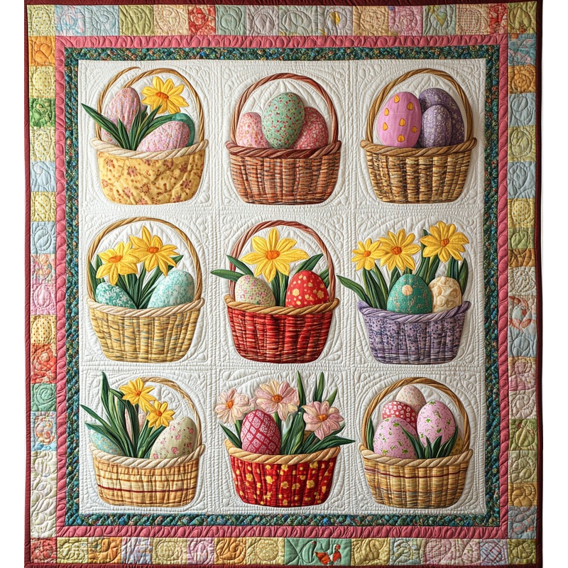Easter Egg DAI241224445 Quilt Blanket
