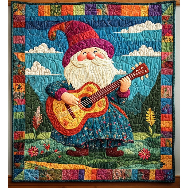 Gnome Guitarist DAI241224339 Quilt Blanket