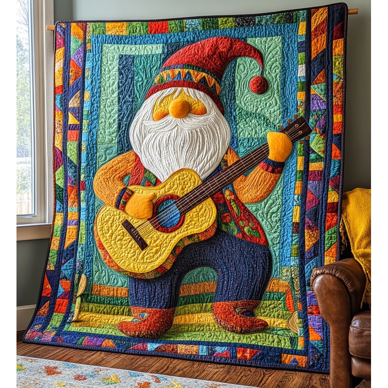 Gnome Guitarist DAI241224341 Quilt Blanket
