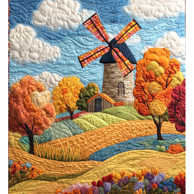 Windmill Field DAI241224472 Quilt Blanket